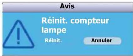 Avis Réinit. compteur lampe Réinit. Annuler