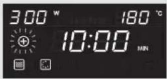 300 W 180 °C 10:00 MIN