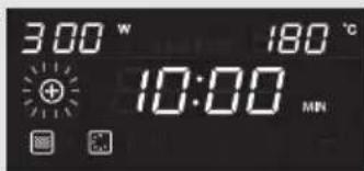 300 W 180 °C 10:00 MIN