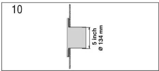 10 5 inch Ø 134 mm