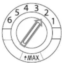 5 4 3 2 6 1 ↑MAX