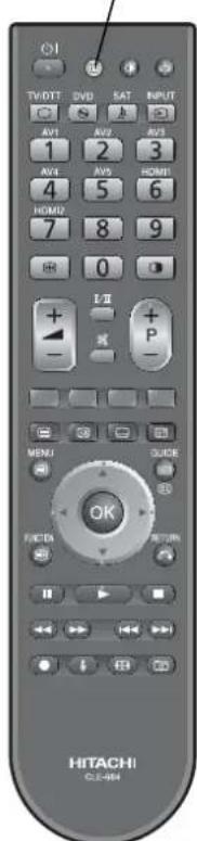 OH TVDDT DVD SAT INPUT AV1 AV2 AV3 1 2 3 AV4 AV5 HOME 4 5 6 HOME7 7 8 9 + 0 - I II + - P MENU GUIDE OK FILTER RETURN HITACHI CL-494