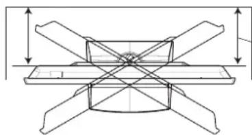 42": 31 cm ou plus*2 50": 32 cm ou plus*2