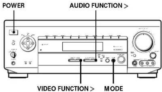 POWER AUDIO FUNCTION > VIDEO FUNCTION > MODE