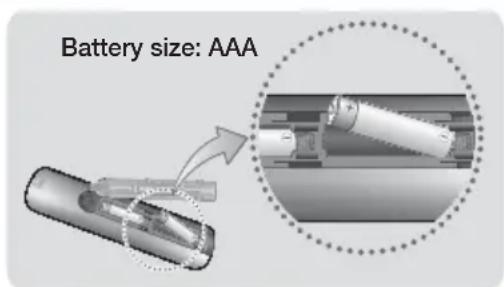Battery size: AAA