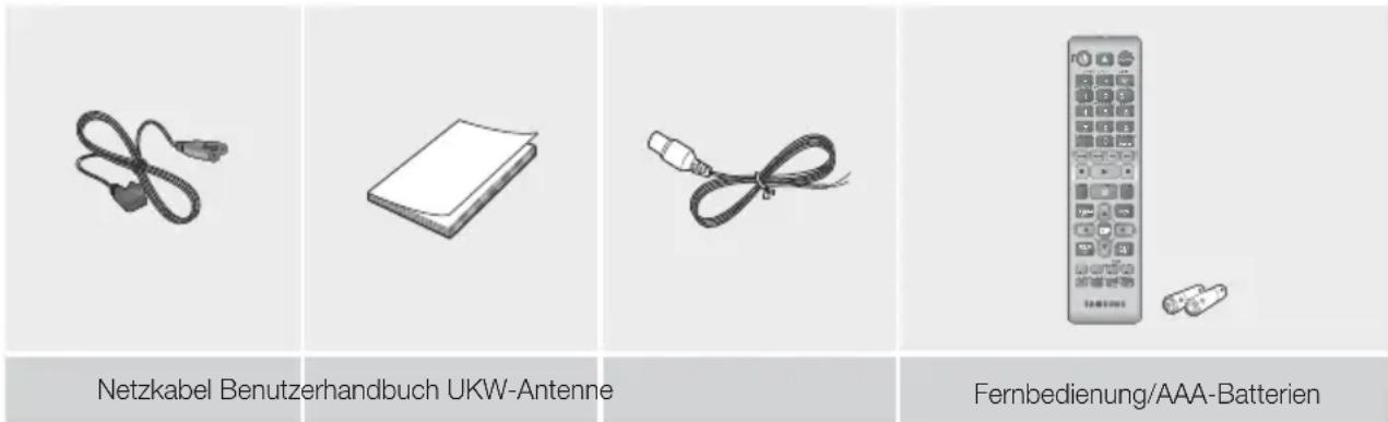Netzkabel Benutzerhandbuch UKW-Antenne Fernbedienung/AAA-Batterien