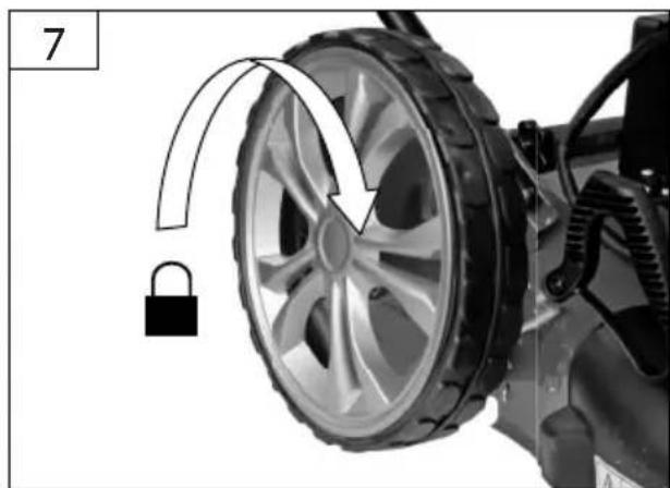 Mechanical diagram showing a car tire with a padlock and lock mechanism (no text or symbols)