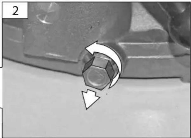 Close-up of a mechanical component with a hexagonal nut and directional arrows indicating motion (no text or symbols)