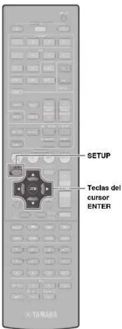 SETUP Teclas del cursor ENTER