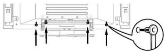 Technical diagram showing mechanical assembly with labeled components and directional arrows indicating assembly or movement