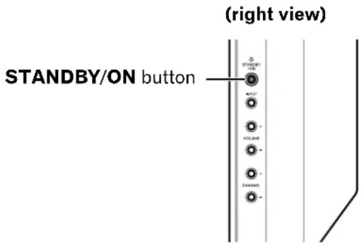 STANDBY/ON button (right view)