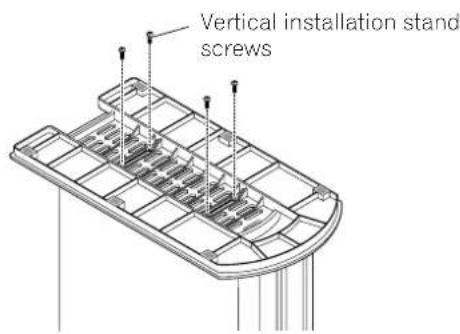 Vertical installation stand screws