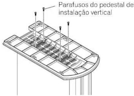 Parafusos do pedestal de instalação vertical