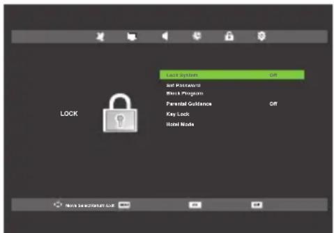 Lock System Not Presetment Lock Program Parental Guidance Off Key Lock Hotel Mode