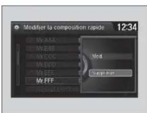 Honda Odyssey (2014) - ■Pour supprimer une composition abrégée - 1