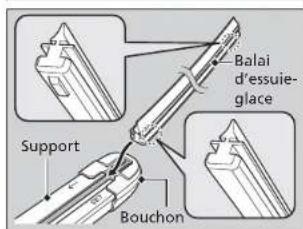 Balai d'essuie- glace Support Bouchon