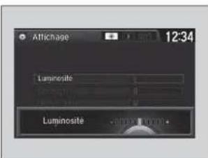 Affichage 12:34 Luminosite Luminosite Luminosite