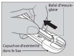 Balai d'essuie- glace Capuchon d'extrémité dans le bas