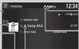 PANDORA 12:34 Station AAA Song AAA Artist AAA 01'23' RIGHT AAA