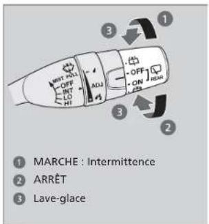 Honda Odyssey (2014) - Essuie-glace/lave-glace arrière - 1