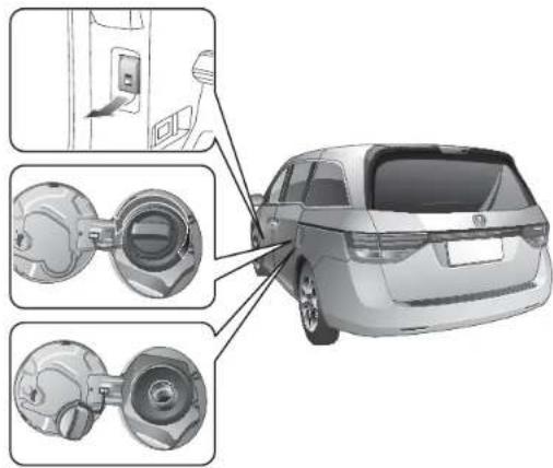 Honda Odyssey (2014) - Remplissage du réservoir de carburant P.446 - 5