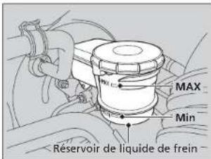 MAX Min Réservoir de liquide de frein