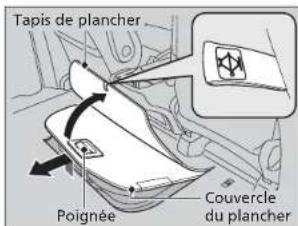 Tapis de plancher Poignée Couvercle du plancher