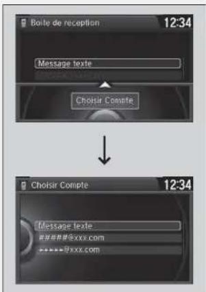 Boîte de reception Message texte Choisir Compte Message texte xxxx.com +++++@xxx.com