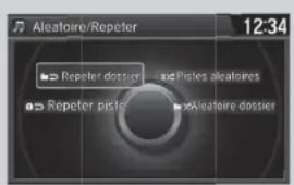 Aleatoire/Repeter 12:34 ► Repeter dossier - plus Pistes alcatoires ► Repeter piste ► Aleatoire dossier