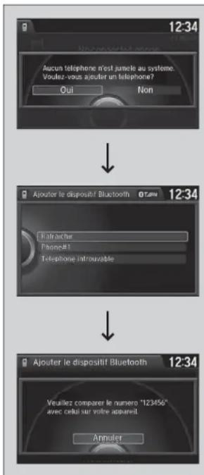 Honda Odyssey (2014) - Configuration du téléphone - 1