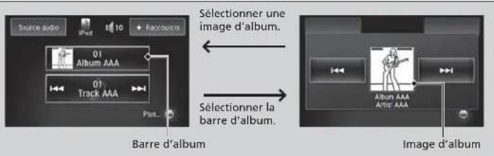 Source audio iPod 10 + Récours 01 Album AAA 01 Track AAA Barre d'album Selectionner une image d'album. Selectionner la barre d'album. Album AAA Artist AAA Image d'album