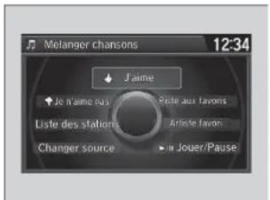 Melanger chansons 12:34 J'aime Je n'aime na Liste des stations Changer source ► J ouer/Pause