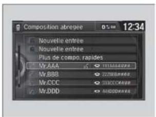 Composition abregée 12:34 Nouvelle entree Nouvelle entree Plus de compo. rapides Mr.AAA 1110000000 Mr.BBB 7220000000 Mr.CCC 3550000000 Mr.DDD 840000000