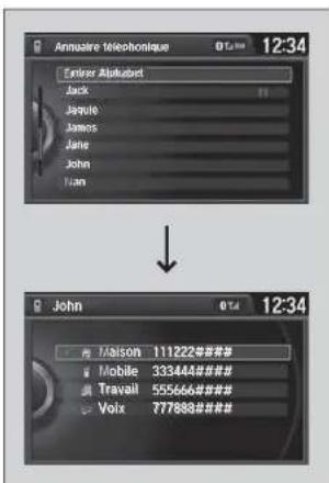 Annuaire Telephonique 12:34 Enter Akubabel Jack Jaquile James Jane John Han ↓ John 12:34 Maison 111222### Mobile 333444### Travail 555666### Volx 777888###