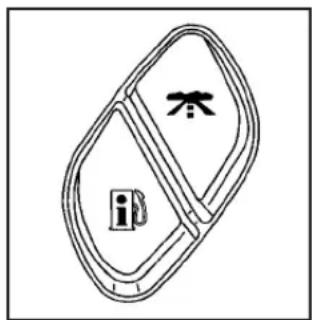 Diagram of a vehicle padlock with labeled parts including a handle, seat, and sensor