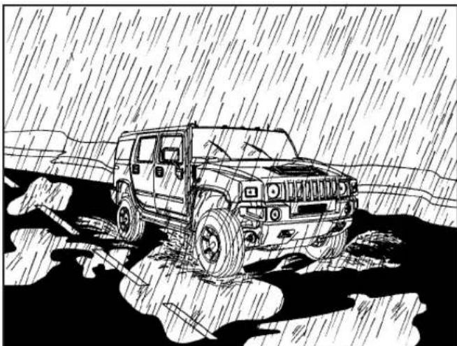 Hummer H2 (2003) - Driving in Rain and on Wet Roads - 1