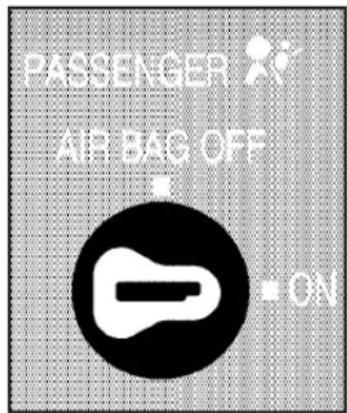 PASSENGER AIR BAG OFF ON