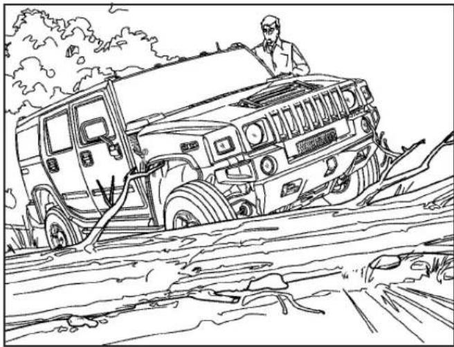Hummer H2 (2003) - Stalling on an Incline - 1