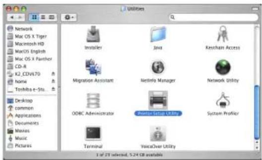Network Mac OS X Tiger Macintosh HD MacOS English Mac OS X Panther CD-R K2 CDV670 home Toshiba e-5to Desktop common Applications Documents Movies Music Pictures Installation Java Keacham Access Migration Assistant Netinfo Manager Network Utility ODBC Administrator Plastic Setup Library System Provider Terminal VoiceOver Utility 1 of 21 selected, 5.24 GB available