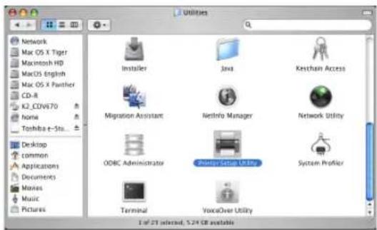 Network Mac OS X Tiger Macintosh HD MacOS English Mac OS X Panther CD-R K2.COV670 home Toshiba e-Strs... Desktop common Applications Documents Movies Music Pictures Installation Java Keetham Access Migration Assistant Netinfo Manager Network Utility ODBC Administrator Windows Setup Library System Provider Terminal VoiceOver Utility 1 of 21 selected, 5.24 GB available