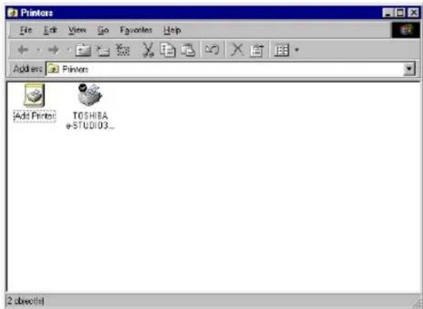 Printers File Edit View Go Favorites Help Add Print TOSHIBA e-STUDIO3... 2 direct(s)
