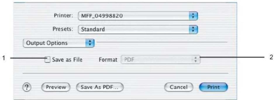Printer: MFP_04998820 Presets: Standard Output Options Save as File Format PDF Preview Save As PDF... Cancel Print