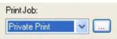 TOSHIBA e-studio 2500c - Select "Private Print" in the "Print Job" drop down box. - 1