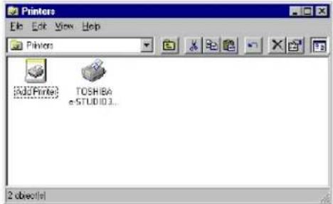 Printers Edit View Help Printers Add Printer TOSHIBA eSTUDIO3... 2 obiect(s)