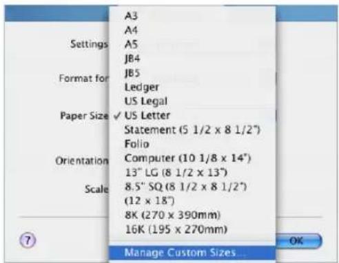 A3 A4 Settings A5 JB4 Format for JB5 Ledger US Legal Paper Size √ US Letter Statement (5 1/2 x 8 1/2") Folio Orientation Computer (10 1/8 x 14") 13" LG (8 1/2 x 13") Scale 8.5" SQ (8 1/2 x 8 1/2") (12 x 18") 8K (270 x 390mm) 16K (195 x 270mm) Manage Custom Sizes...