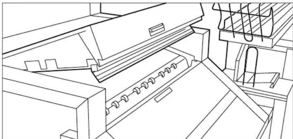 Océ TDS700 - How to clear a jam in the first fold section - 1