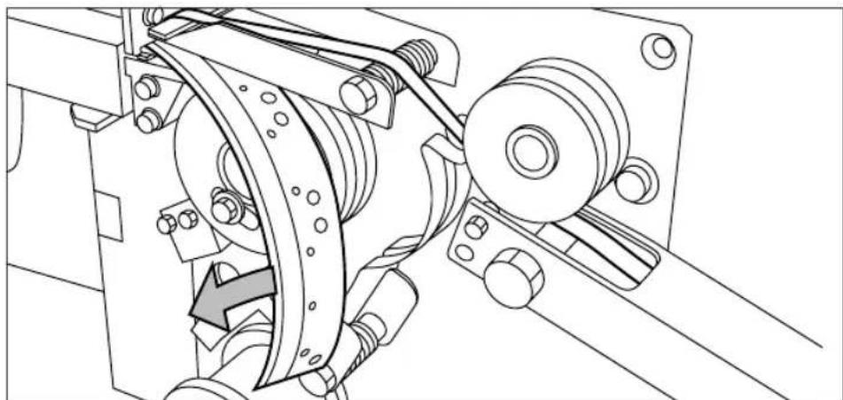 Océ TDS700 - Remove an empty tape roll - 3
