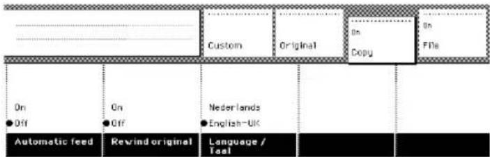 Custom Original Copy File On Off Neder lands English-UK Automatic feed Revind original Language / Last
