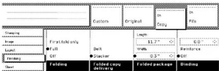 Custom Original Copy In File Stamping Image Layout Finishing Folding First fold only ●Full Off Belt ●Slacker Length 11.7" Width 8.3" Reinforce ●Off Folding copy delivery Folded package Binding