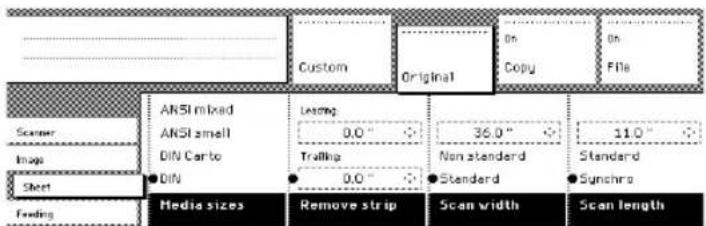 Custom Original Copy File ANSI mixed ANSI small DIN Carbo DIN Leasing Trailing 0.0 ° 35.0 ° Non standard Standard 11.0 ° DIN 0.0 ° Standard Sunchro Media sizes Remove strip Scan width Scan length
